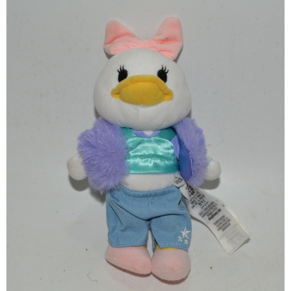 Disney nuiMOs Daisy Duck Plush Toy 6.3" with Outfit – Used – See Pictures